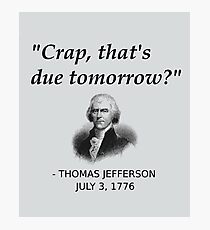 Lámina fotográfica Divertida historia de Thomas Jefferson día de la independencia de Estados Unidos