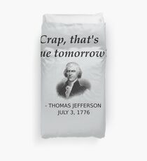 Funda nórdica Divertida historia de Thomas Jefferson día de la independencia de Estados Unidos