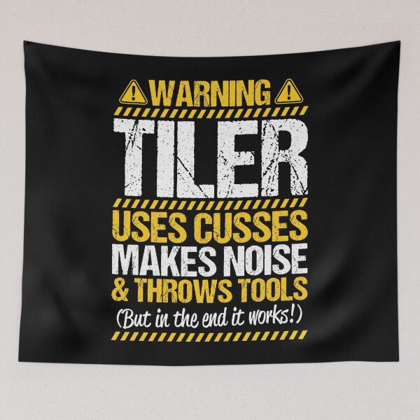 Item preview, Floor Tiler Warning Gift Present Tile Man Setter designed and sold by Krautshirts.