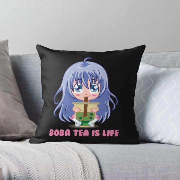  Japanese Anime Bubble Tea Teen Girls Women My Perfect Day Anime  Boba Repeat Bubble Tea Otaku Throw Pillow, 18x18, Multicolor : Home &  Kitchen