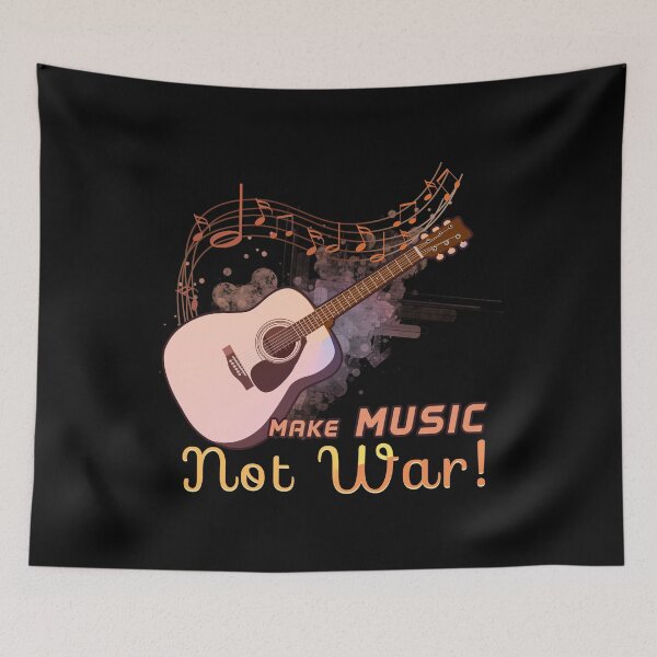 Item preview, Make Music Not War Guitar designed and sold by mtsdesign.