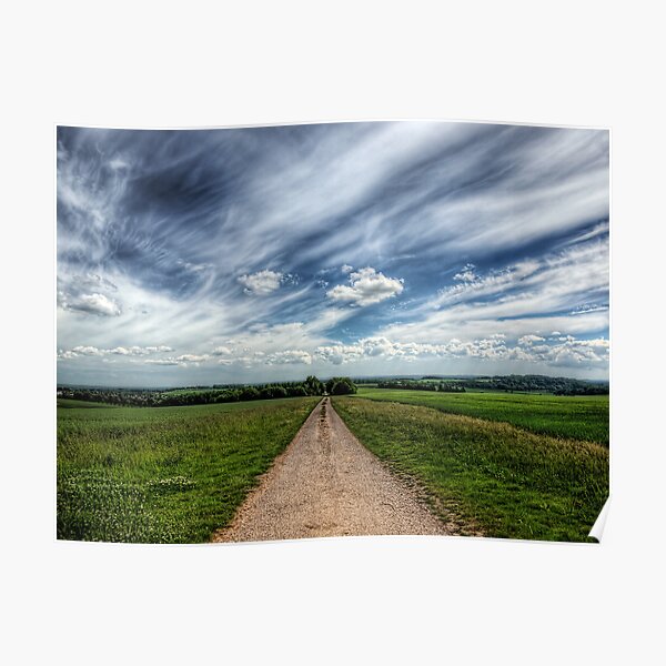 A Farm Road Just Outside Winchester Poster