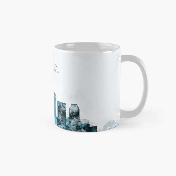 Item preview, Tulsa Monochrome Blue Skyline designed and sold by DimDom.