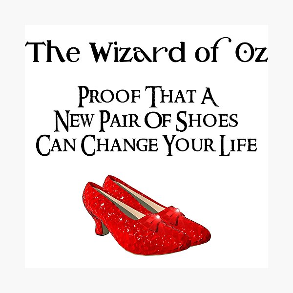 Impression Photo Magicien D Oz Nouvelle Paire De Chaussures Par Cafepretzel Redbubble
