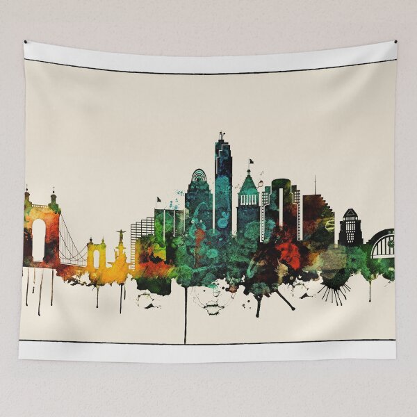 Item preview, Cincinnati City Skyline  designed and sold by DimDom.