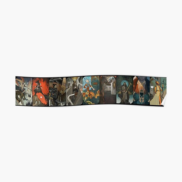 Dragon Age Inquisition Companion Tarot Cards Poster