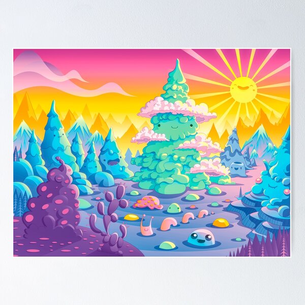 Trippy Valley Poster