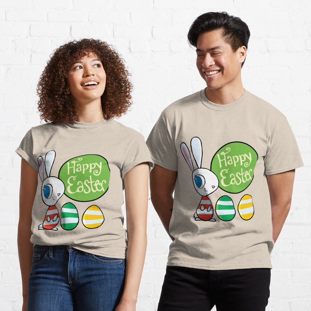 rabbit and Happy Easter Classic T-Shirt