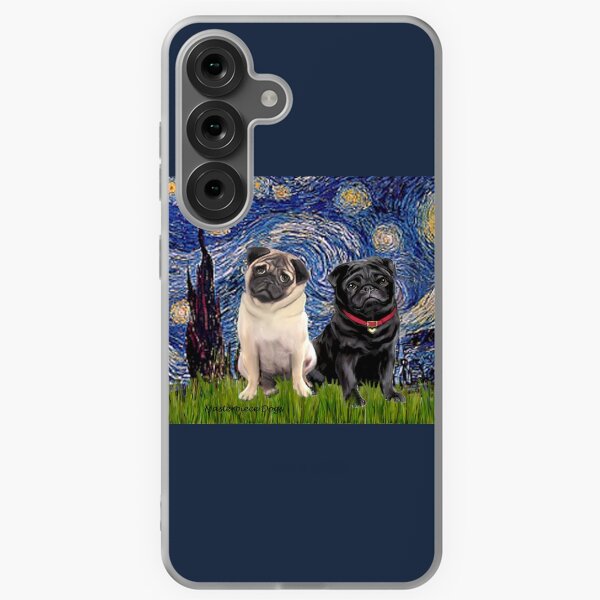 Item preview, Pugs (two) in Starry Night designed and sold by JeanBFitzgerald.