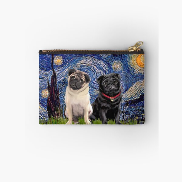 Item preview, Pugs (two) in Starry Night designed and sold by JeanBFitzgerald.