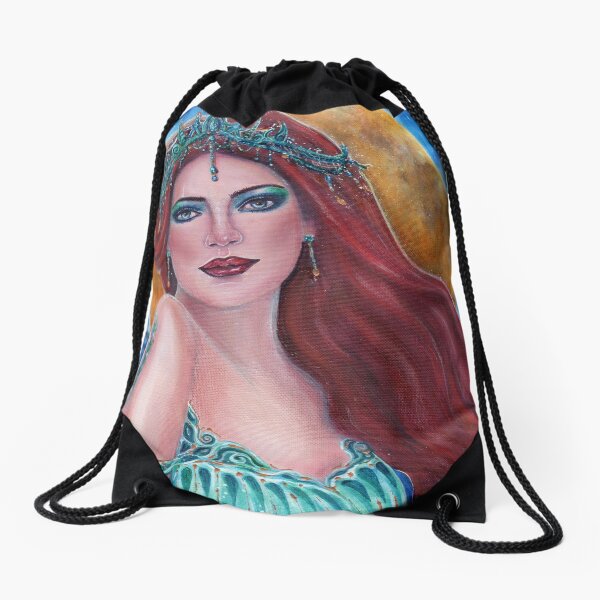 Art de la sirène déesse de la mer Galene par Renee Lavoie Sac à cordon