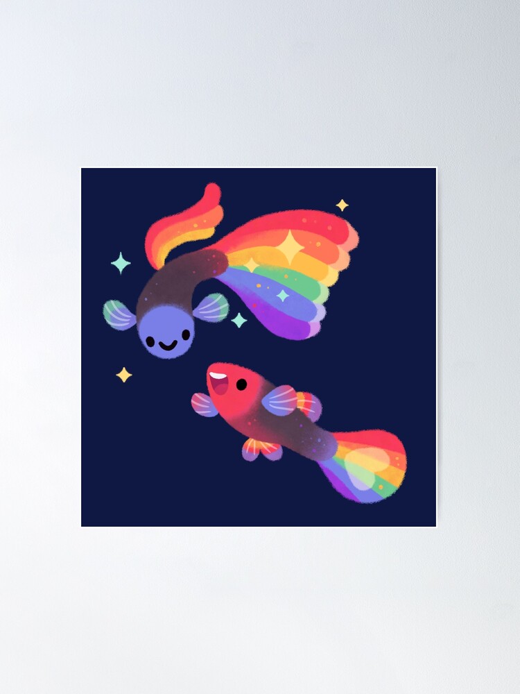 Alternate view of Rainbow guppy 5 Poster
