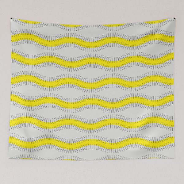 Item preview, Yellow and black wave lines designed and sold by marufemia.