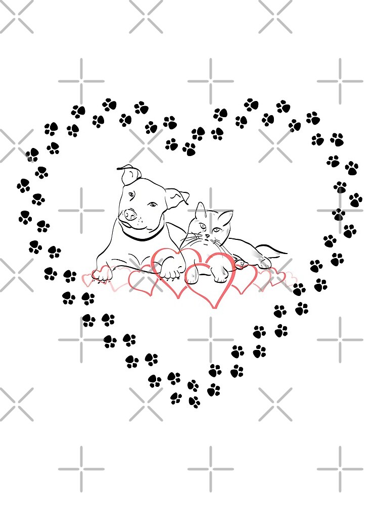Cat and Dog Best Friends by tribbledesign