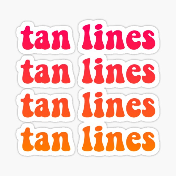 Item preview, “tan lines” sticker designed and sold by Katie’s Stickers.