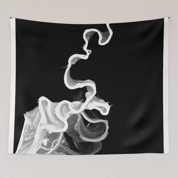 Item preview, Artsy River Map - Hønefoss, Norway (Black&White) designed and sold by Henrik Gulliksen Schüller.
