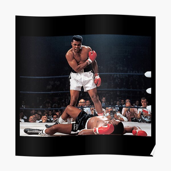 Muhammad Ali schlug Sonny Liston brutal nieder Poster