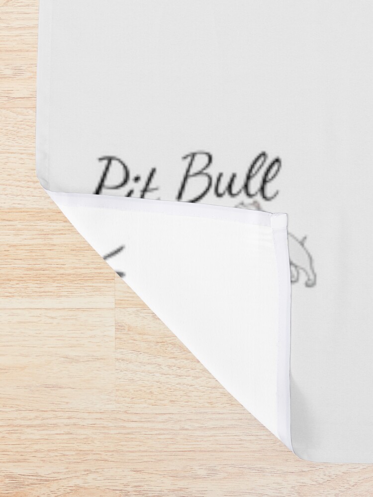 Alternate view of Pit Bull Mom Shower Curtain