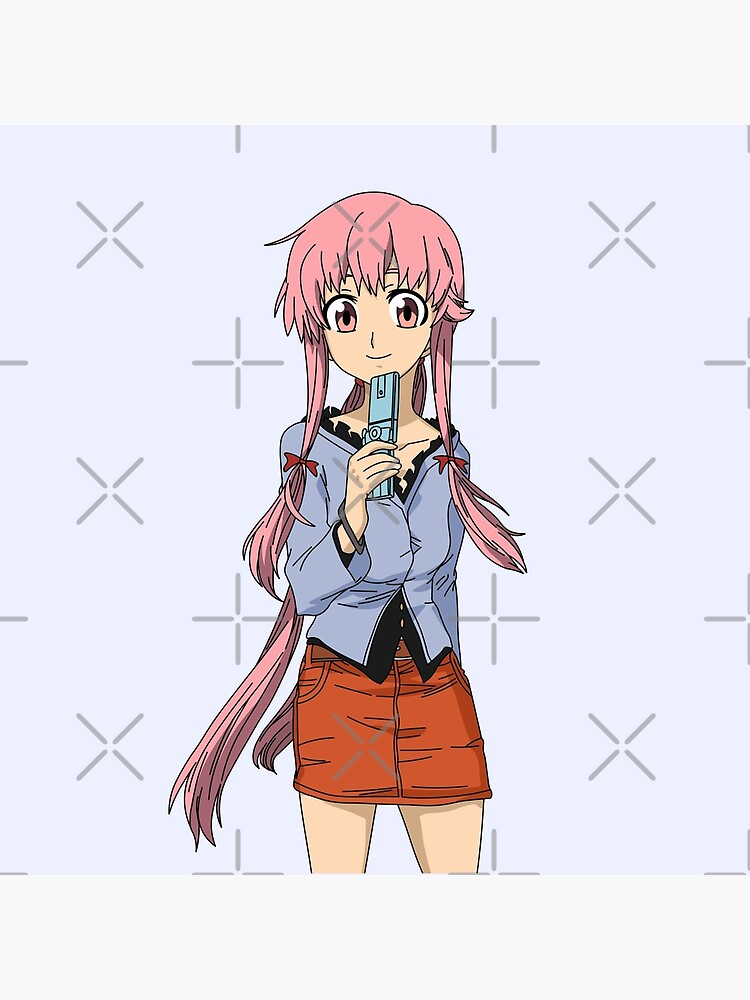 "Yuno Gasai" Throw Pillow by katelin1 Redbubble