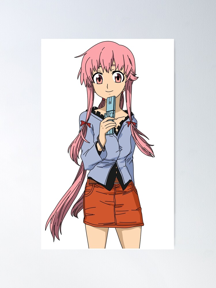 Mirai Nikki Future Diary Gasai Yuno HD Print Wall Poster Scroll