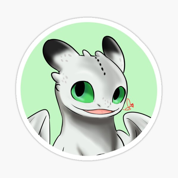 Night light white badge Sticker