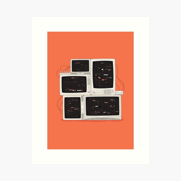 Please Stand By - TV Glitch Art Print