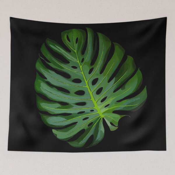 Item preview, Monstera Leaf On Black 3 designed and sold by lawrencehyde.