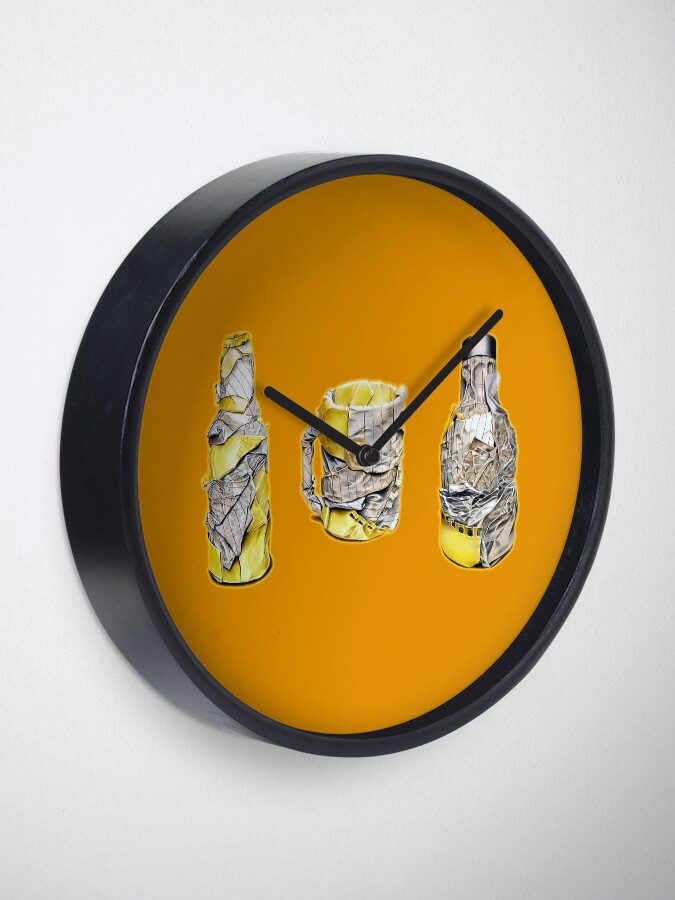 Alternate view of Pres (Colour pencil drawing) Clock