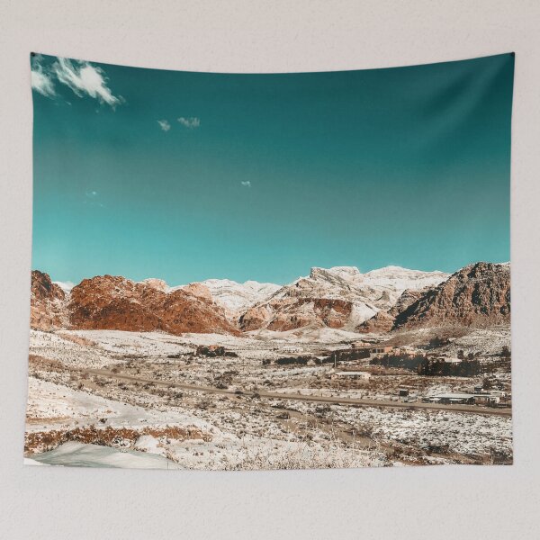 Item preview, Vintage Desert Snow Living // A Picture of Red Rock Canyon Landscape and the Scenic Views in Winter designed and sold by desertxpalm.