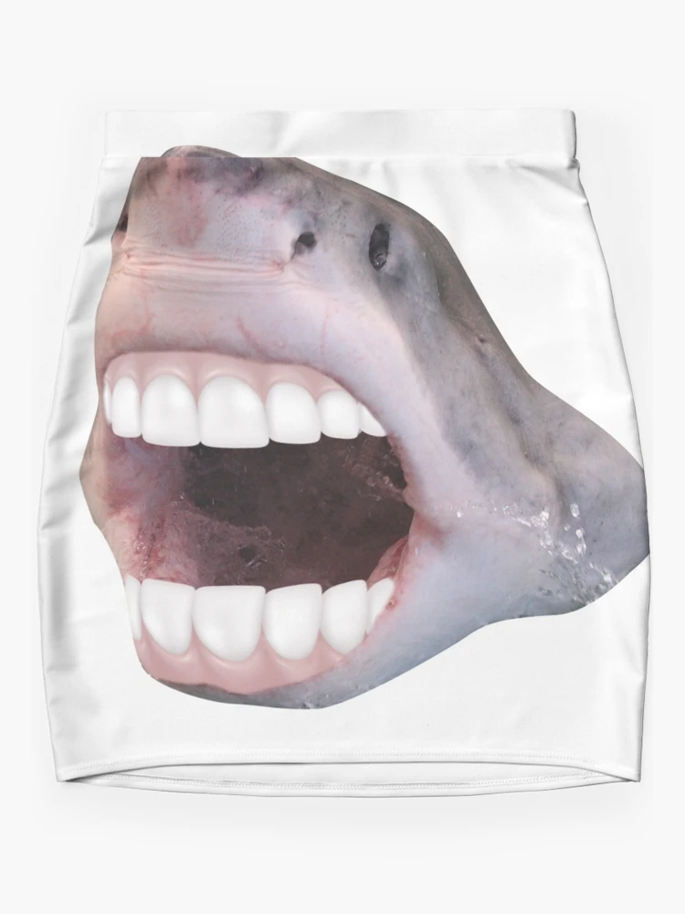 Vegan Great White Shark With Human Teeth Clock for Sale by banwa