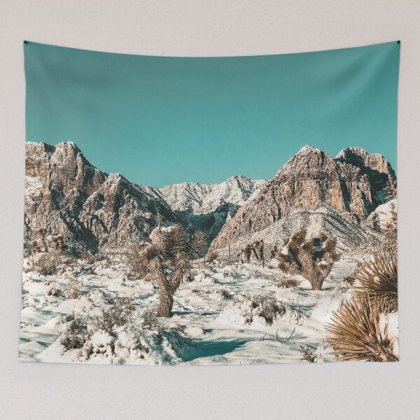 Item preview, Vintage Cactus Snow and Mountains // A Picture of the Desert Landscape in Winter at Red Rocks  designed and sold by desertxpalm.