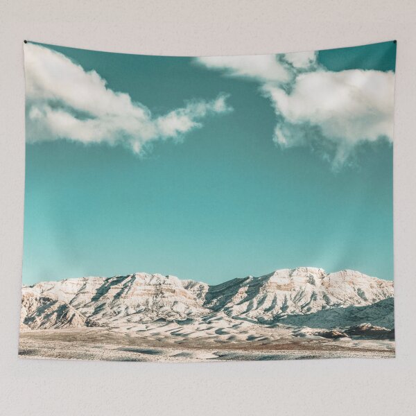 Item preview, Vintage Desert Snowcaps // Picture of Snow Covered Mountains and Clouds in the Red Rock Canyon National Park designed and sold by desertxpalm.