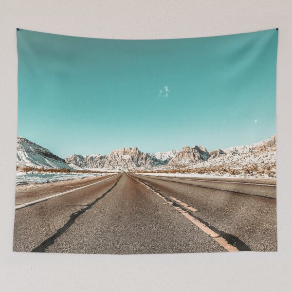 Item preview, Vintage Desert Road // Picture of Winter in the Mojave Desert at Red Rock Canyon National Park and the Road View designed and sold by desertxpalm.