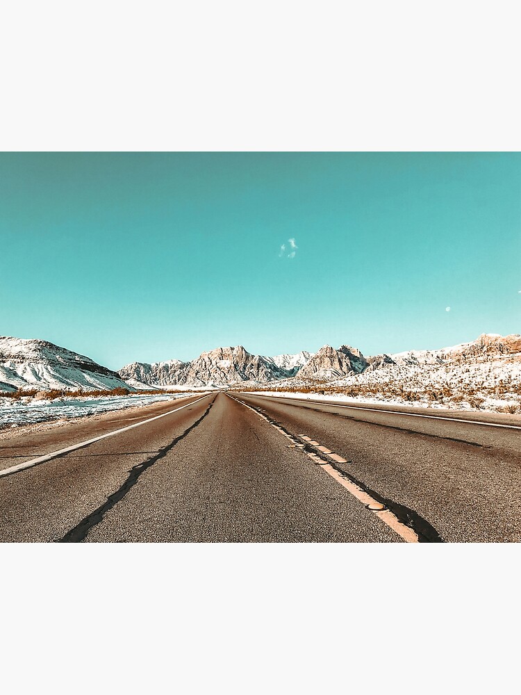 Lámina fotográfica «Vintage Desert Road // Imagen de invierno en el