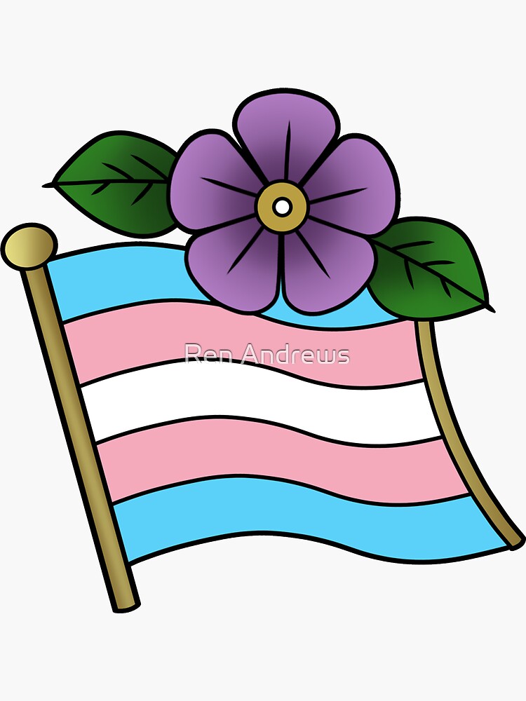 Transgender Flag Sticker For Sale By Rensdigitalart Redbubble