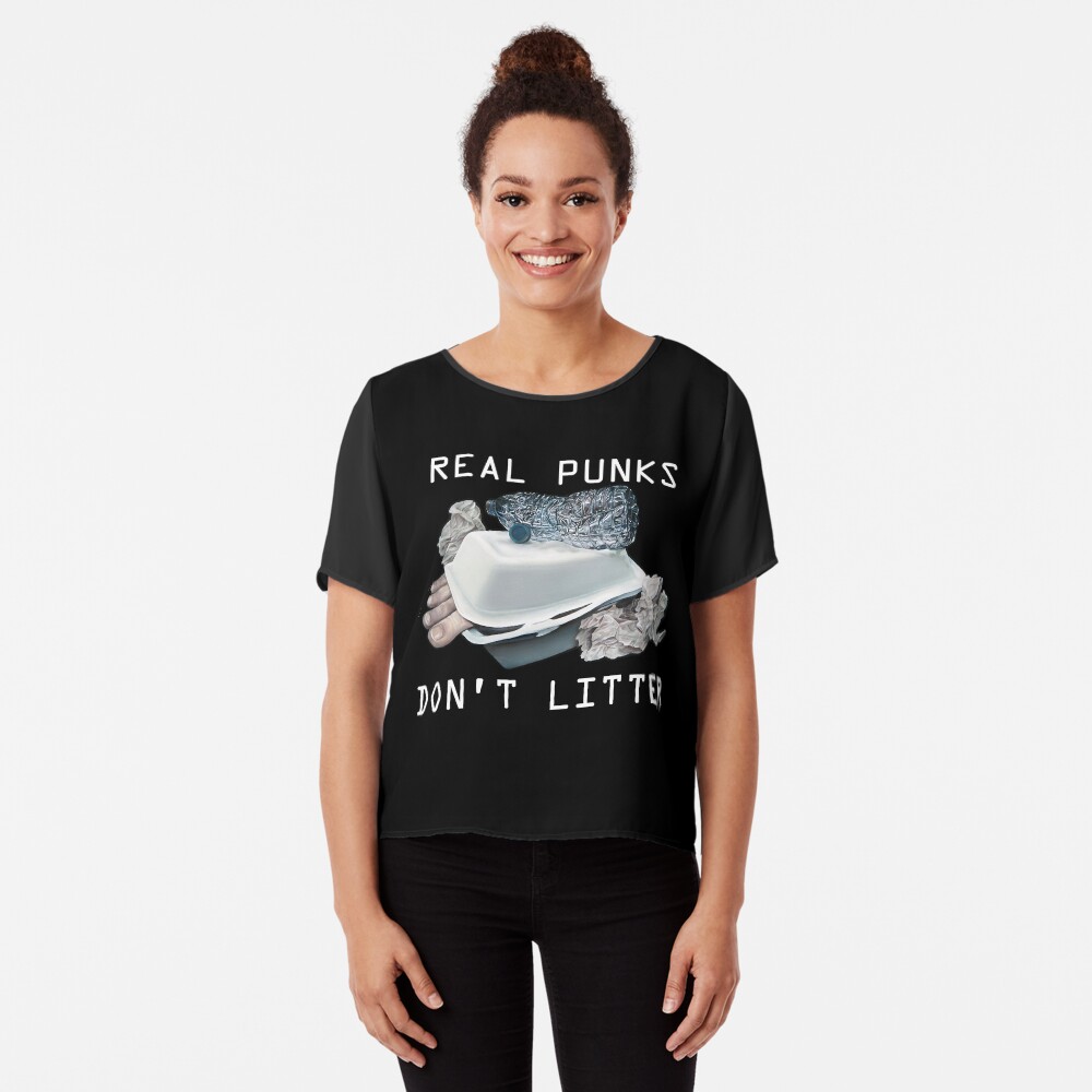 Dystopian Detritals (Oil painting) Chiffon Top