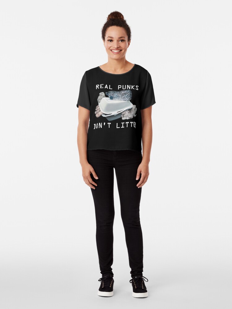 Alternate view of Dystopian Detritals (Oil painting) Chiffon Top