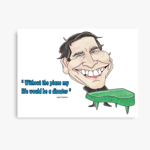 Item preview, Jools Holland 'quote caricature' - Hand drawn original print  designed and sold by CaricaturesTom.