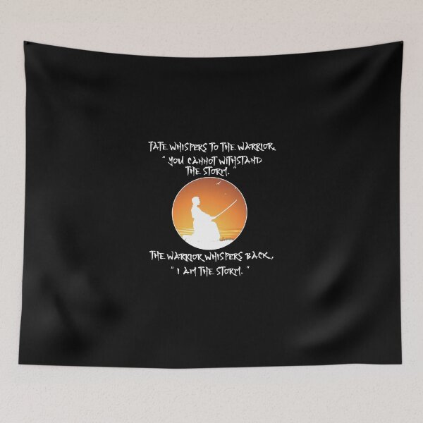 Artikelvorschau, product Warrior Quote Fate Whispers Motivating Gifts design entworfen und verkauft von stuch75.