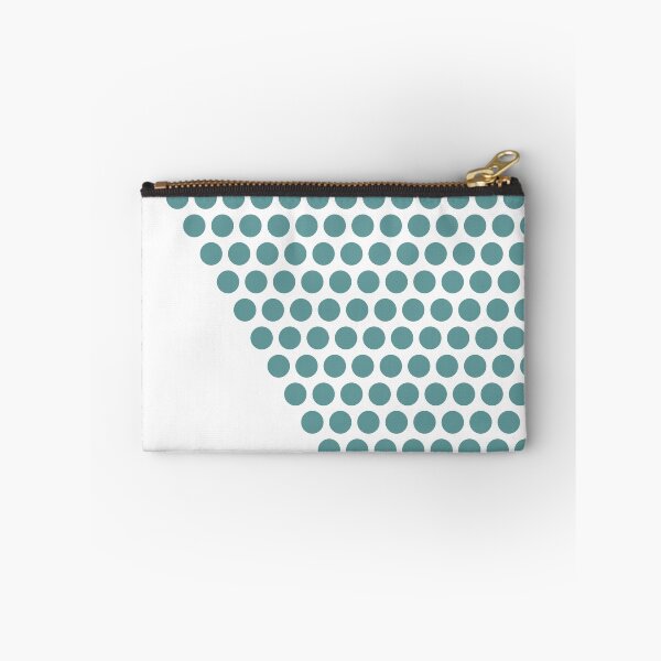 Item preview, Dot Cascade, Minimalist Geometric Dot Design New Teal on White.  designed and sold by kierkegaard.