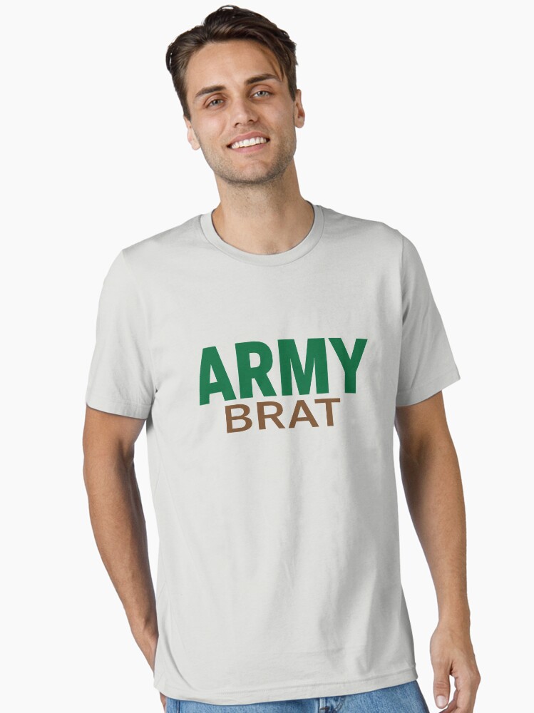 Thumbnail 2 of 7, Essential T-Shirt, Army Brat - Green and Brown designed and sold by willpate.