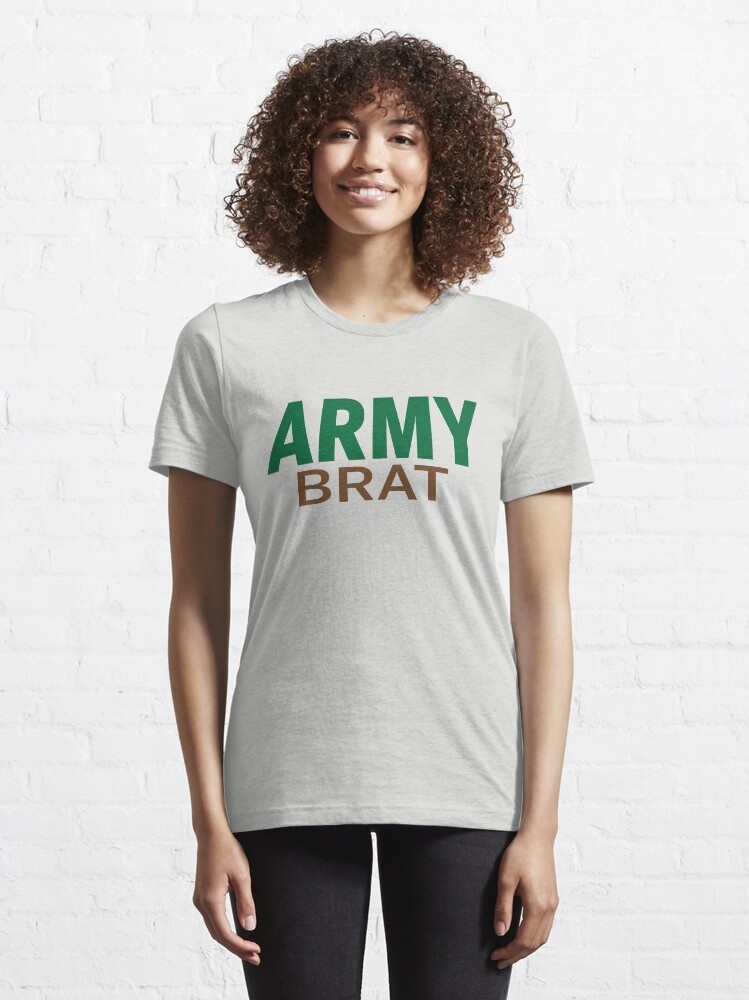 Alternate view of Army Brat - Green and Brown Essential T-Shirt