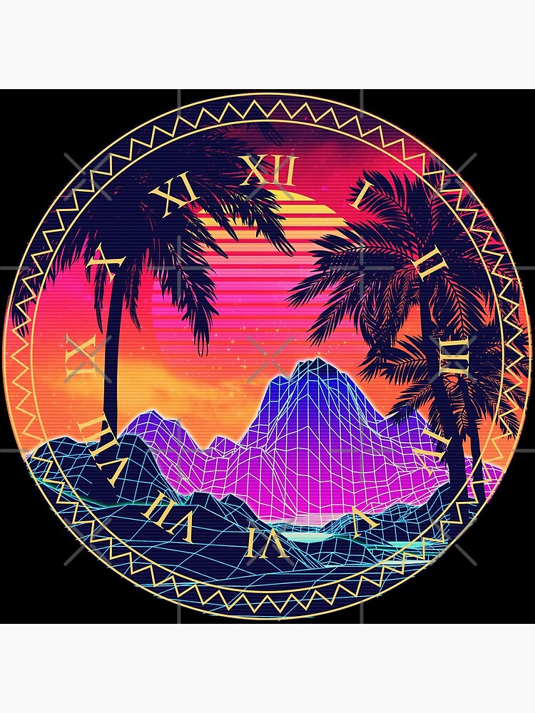 80s Vaprwave rocks and palm trees design by AnnArtshock