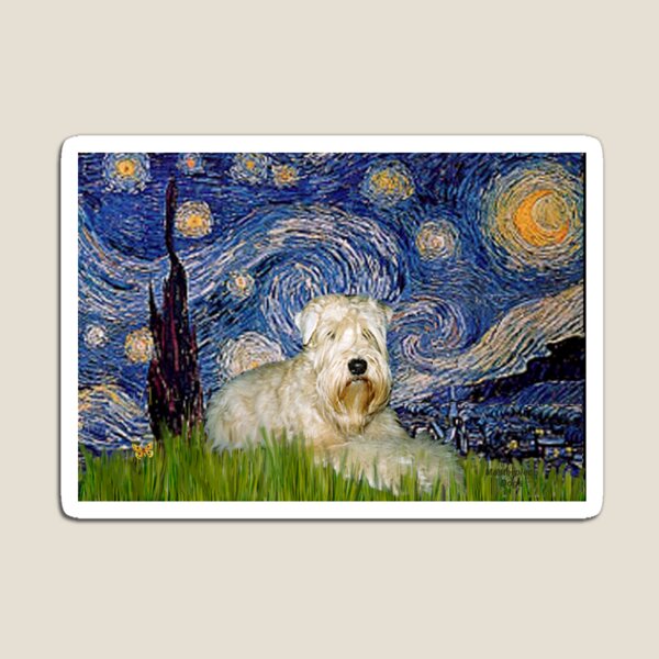 Soft Coated Wheaten Terrier in Starry Night Magnet