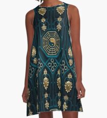 Ying Yang mantra A-Line Dress