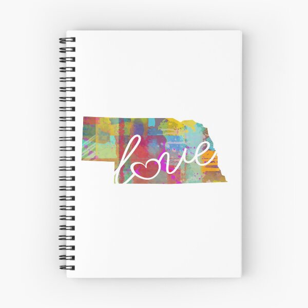 Item preview, Nebraska NE Love - A Colorful Watercolor State Map Silhouette designed and sold by traciwithani.