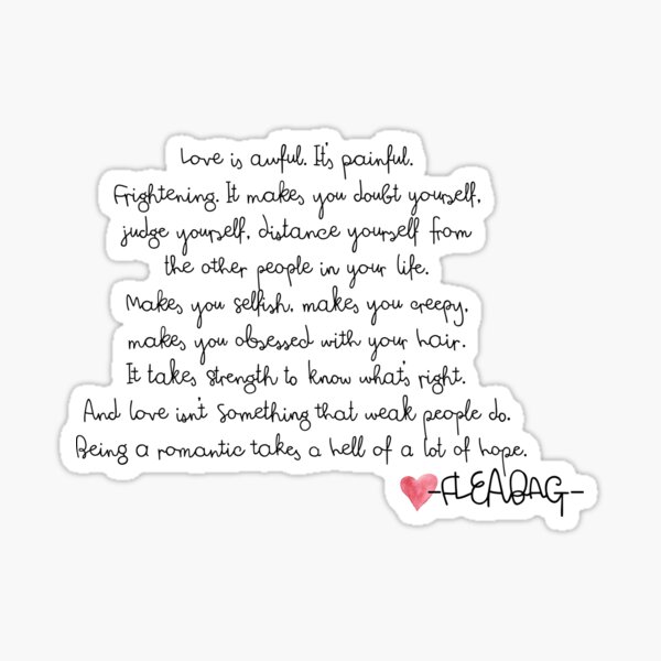 Item preview, Fleabag Quote 10 designed and sold by holbytv.