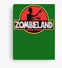Jurassic Parody Zombie T Shirt Canvas Print
