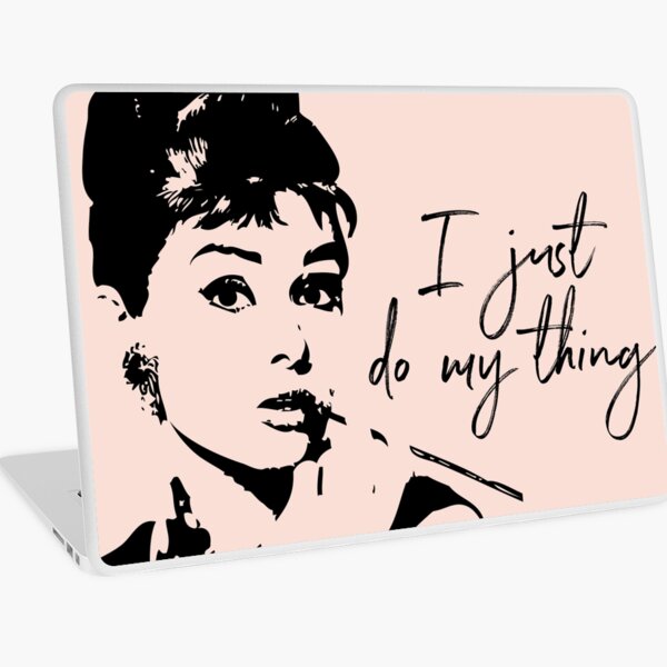 Audrey Hepburn, I Just Do My Thing. Laptop Skin