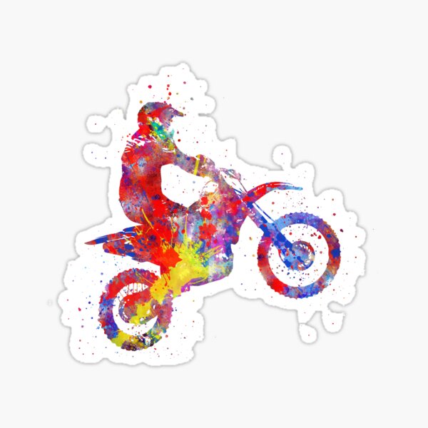 Item preview, Motocross dirt bike, dirt bike, sport bike, motocross, rider designed and sold by Rosaliartbook.